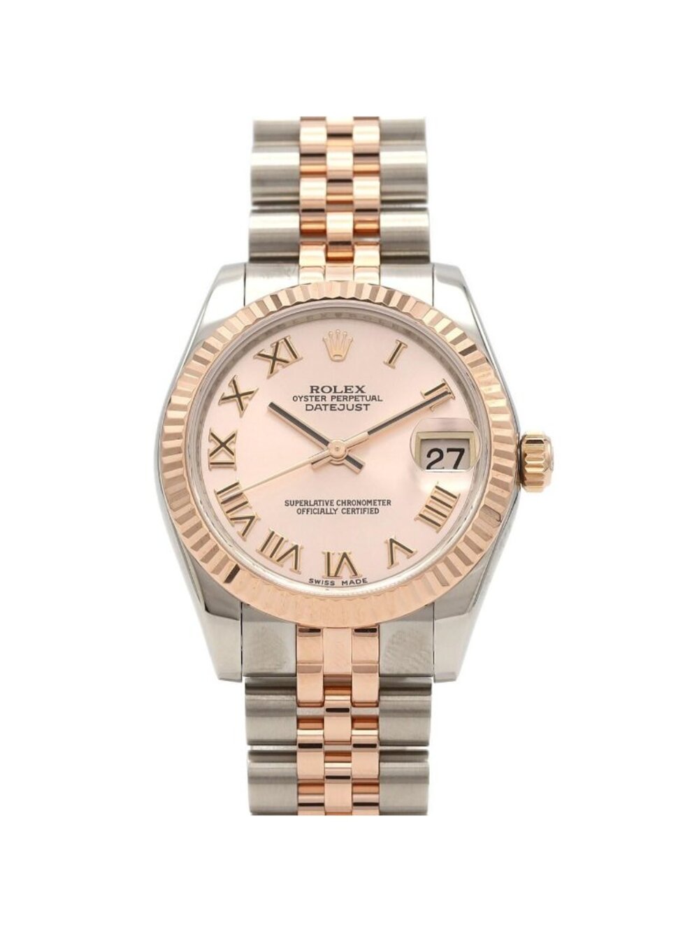 Rolex Datejust Stainless Steel Pink Gold Automatic